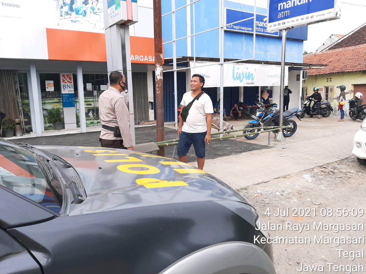 Anggota Polsek Margasari Patroli Rutin 04/07/2021 polsek Margasari